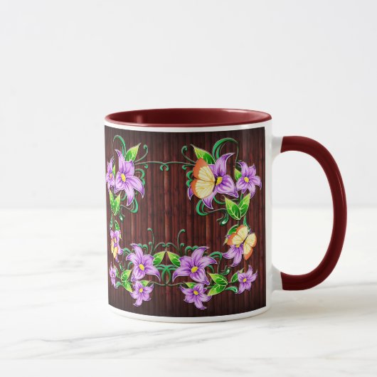 Décor de fleurs 5 Mug (Droite)