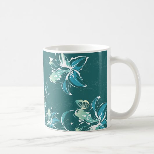 Décor de fleurs 9 Mug (Droite)