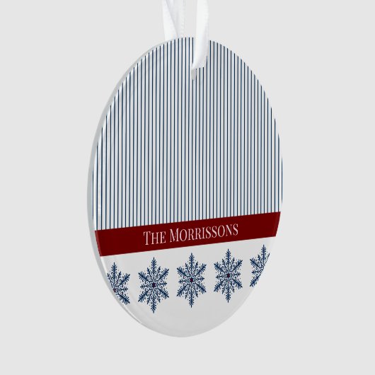 Décor de flocon d'hiver avec rayures et accentuati (devant)