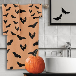 Décor de Halloween vintage chauves-souris noir ora
