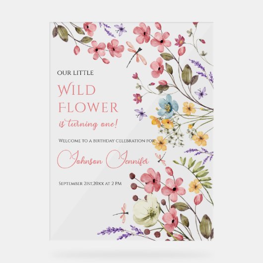 Décor de jardin floral avec papillons (Recto)
