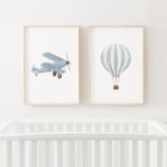 Décor de la pouponnière de voyage en transport ble<br><div class="desc">Ajoutez une touche finale à l'espace de votre petit avec cet ensemble de 2 impressions de transport.</div>