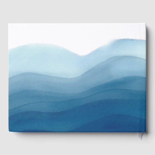 Décor de l'aquarelle d'enveloppement bleu | Livre  (Verso)