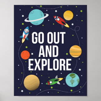 Décor de mur d'espace, poster décoration de mur d'