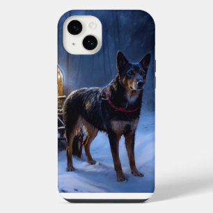 Décor de Noël Australian Kelpie Snowy Sleigh