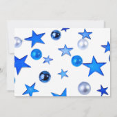 Décor de Noël bleu avec carte texte (Dos)