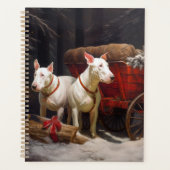 Décor de Noël Bull Terrier Snowy Sleigh (Devant)