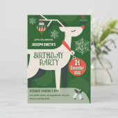 Décor de noël de cerf classique Invitation (Debout devant)