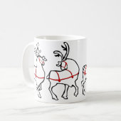 Décor de Noël de la coupe de café Reindeer Mug (Devant gauche)