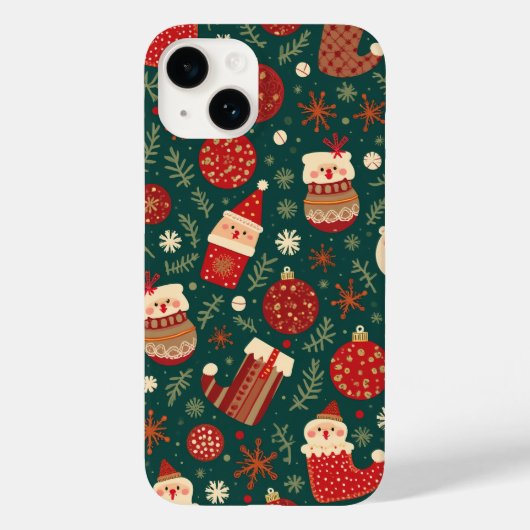 Décor de Noël iPhone 14 coque (Verso)
