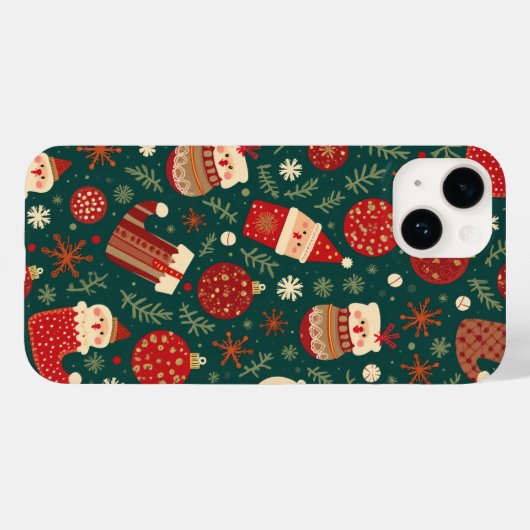 Décor de Noël iPhone 14 coque (Verso (horizontal))