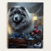 Décor de Noël Keeshond Snowy Sleigh (Devant)