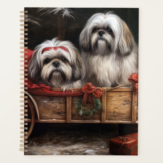 Décor de Noël Lhasa Apso Snowy Sleigh (Devant)