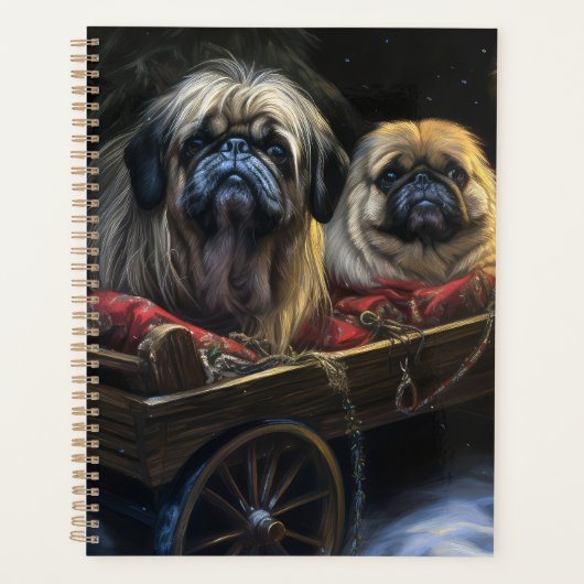 Décor de Noël Pekingese Snowy Sleigh (Devant)