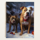 Décor de Noël Pitbull Snowy Sleigh (Devant)