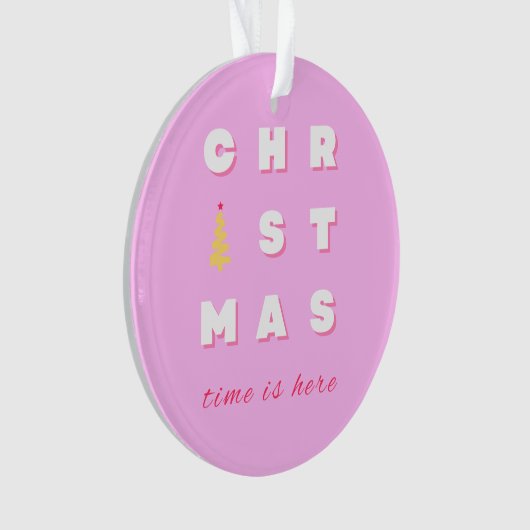 Décor de Noël rose Abstrait (devant)