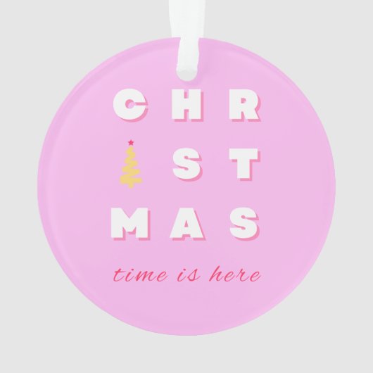 Décor de Noël rose Abstrait (dos)