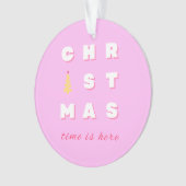 Décor de Noël rose Abstrait (devant)