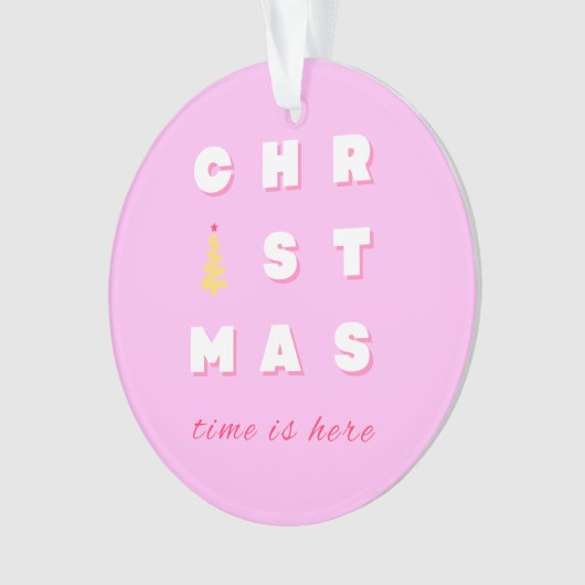 Décor de Noël rose Abstrait (devant)