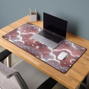 Décor de phases de lune en quartz rose rêveur