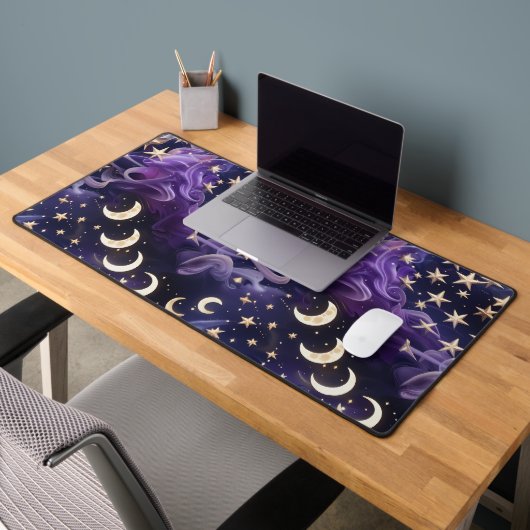 Décor de phases lunaires célestes d'améthyste roya (Bureau 2)