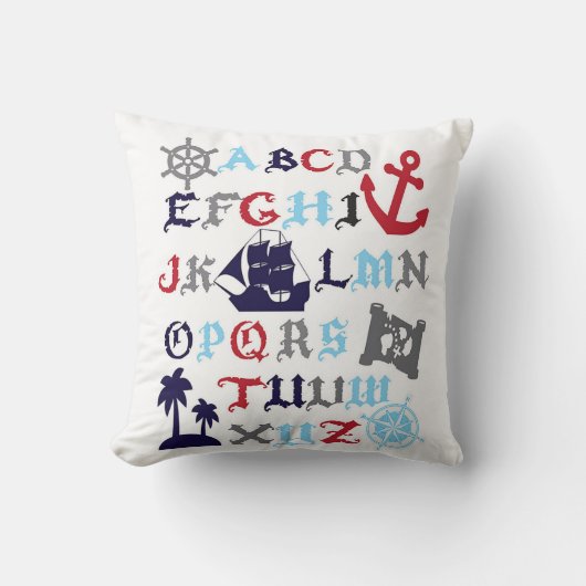 Décor de pièce de garçons de coussin d'alphabet de (Recto)