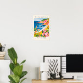 Décor de plage, impression océanique dans une affi (Bureau à domicile)