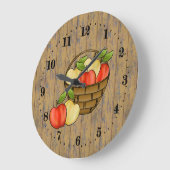 Décor de pomme champêtre Grande horloge (Angle)