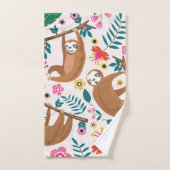 Décor de salle de bain à fleur et à fentes (Serviette à main)