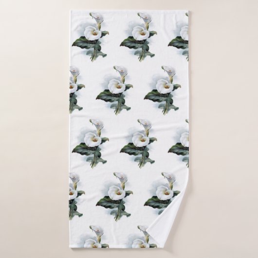 Décor de salle de bain élégant avec lys calla flor (Serviette de bain)