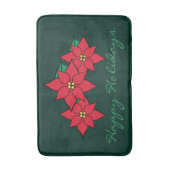 Décor de tapis de salle de bain Poinsettia vert (Devant (Vertical))