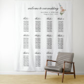 Décor de tapisserie Mariage floral romantique (En situation)