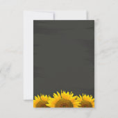 Décor de tournesols de tableau noir élégant RSVP R (Dos)