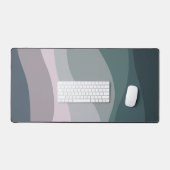 Décor de vagues de style rétro violet et turquoise (Clavier et souris)