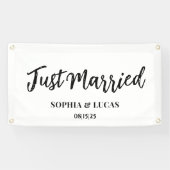 Décor de voiture personnalisée Bannière juste mari (Horizontal)