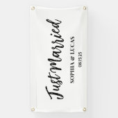 Décor de voiture personnalisée Bannière juste mari (Verticale)