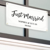 Décor de voiture personnalisée Bannière juste mari (Bâtiment extérieur)