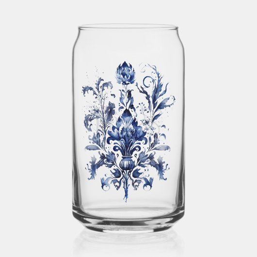 Décor Delft bleu et blanc avec fleurs (Recto)