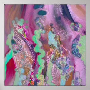 Décor design à poster d'art Abstrait numérique