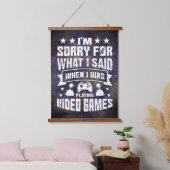 Décor du mur du jeu vidéo accroché à la tapisserie (Chambre à coucher)