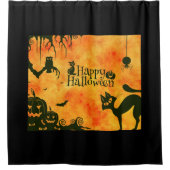 Décor éffrayant de rideau de douche Halloween (Devant)