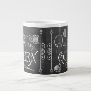 Décor en damier Queen couché Jumbo Mug