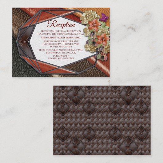 Décor et cartes en cuir 3D (Devant / Derrière)