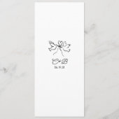Décor Fantaisiste Funky Menu de Mariage Manuscrit (Dos)