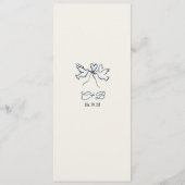 Décor Fantaisiste Funky Menu Mariage Écrit à la Ma (Dos)