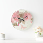 Décor Fleur 15 Horloges Murales & Options Numérale (Maison)
