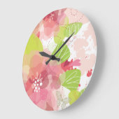 Décor Fleur 16 Horloges Murales & Options Numérale (Angle)