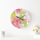 Décor Fleur 16 Horloges Murales & Options Numérale (Maison)