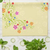 Décor Fleur 1 Serviette de cuisine (Plié)