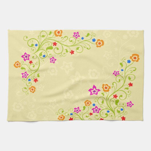 Décor Fleur 1 Serviette de cuisine (Horizontal)